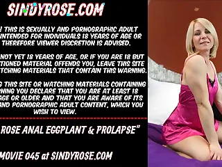 Sindy Rose anal eggplant with an increment of prolapse